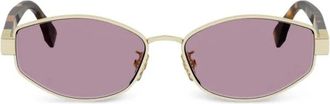 Fendi Sunglasses, female, Yellow, Size: 56 MM Baguette Sunglasses