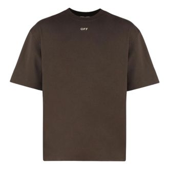 Off-white Martyrdom Arrow Skate Short Sleeve T-Shirt Brown 44MAA120G5J00I-6E61