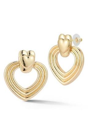 Glaze Jewelry Heart Doorknocker Drop Earrings in Gold at Nordstrom Rack