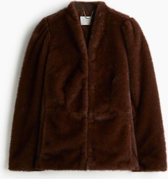 H&M Jacke mit Puff&auml;rmeln - Brown