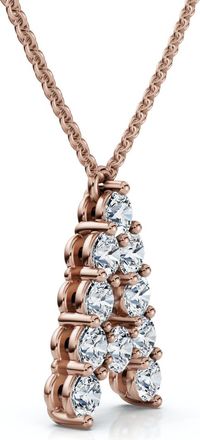 Pompeii3 1Ct Diamond Initial A Pendant 14k Gold 18 Necklace Lab Grown 5/8 Tall