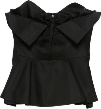 Alexander McQueen Top con fiocco - Nero