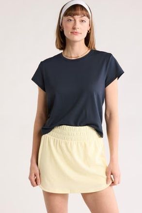 Zella Flow Mesh Pleated T-Shirt in Navy Sapphire at Nordstrom Rack, Size X-Large