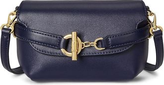 Lauren Ralph Lauren Leather Small Blaike Crossbody Bag Cross Body Womens Handbags Navy
