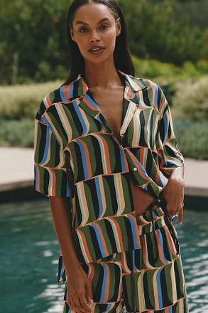 JETS Urban Geo Short-Sleeve Buttondown Top