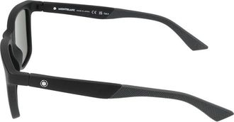 Montblanc Mens Sunglasses Mb0399s 002 Black Grey 55-18-145 Injected
