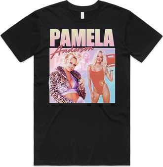 Sanfran Clothing Pamela Anderson Homage Top Pam & Tommy Book Costume Vintage T-Shirt Extra Large/Black