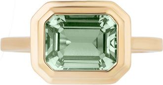 Goshwara Manhattan Emerald Cut Ring in Translucent Green at Nordstrom, Size 7