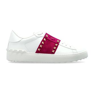 Valentino Garavani Leather Trainers with Studs - female - Valentino Garavani - Sneakers - White - 4 1/2 UK - Shoes