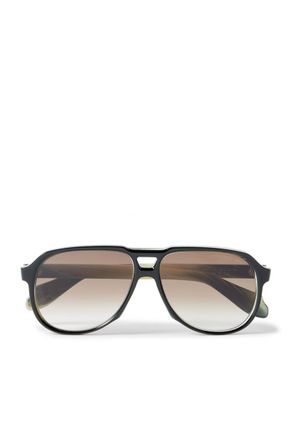 Cutler and Gross 9782 Aviator-Style Acetate Sunglasses