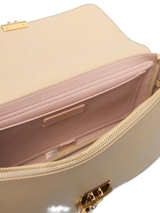 Coccinelle Grained Bovine Leather Shoulder Bag - Beige