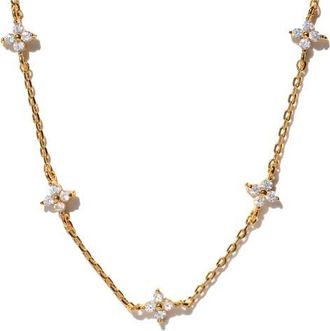 Girls Crew Shimmer Blossom Anklet in Gold at Nordstrom