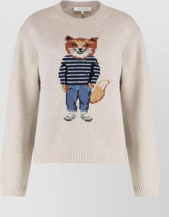Maison Kitsun&eacute; wool crewneck sweater