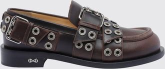 Mach & Mach Mocassino Mach & Mach in pelle con occhielli metallici e strass