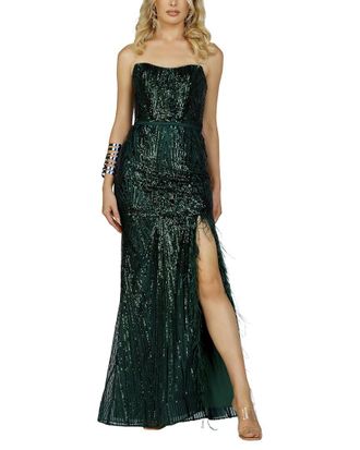 Terani Couture Embellished Maxi Dress