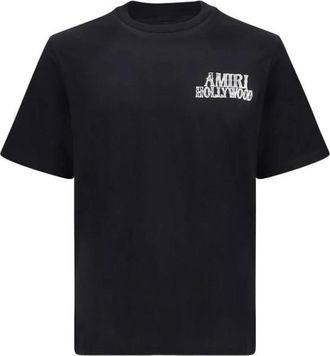 Amiri Katoenen T-shirt met ronde hals en korte mouwen - Heren - T-shirts - Zwart - XL - Katoen - Tops