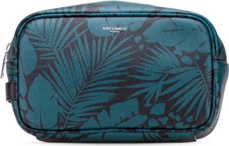 Saint Laurent Pre-owned Clutches, female, Blue, Size: ONE SIZE Pre-owned Printed Leather Pouch