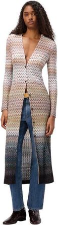 Missoni Long Buttoned Cardigan In Viscose Blend in Blue at Nordstrom, Size 44 It