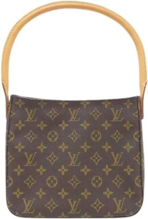 Louis Vuitton Pre-owned Shoulder Bags, female, Brown, Size: ONE SIZE Pre-owned Monogram Looping MM Shoulder Bag