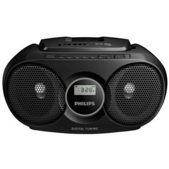 Philips AZ215B/12 - Lettore cd, radio portatile, 3 w, sintonizzatore digitale, nero - Philips