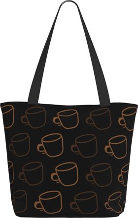 AOOEDM Coffee Cups Pattern Ladies Shopping Bag 13x11x7in.The Perfect ValentineS Day Gift.It Is The Best ValentineS Day Gift For Mom, Daughter, Wife,Etc