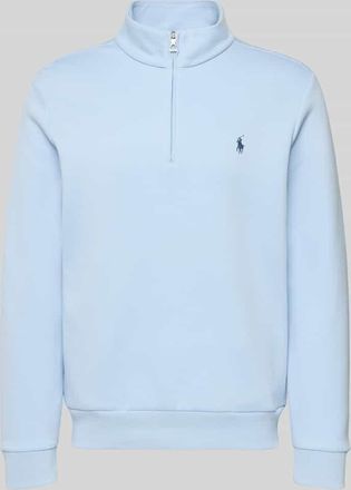 Polo Ralph Lauren Regular Fit Troyer aus Baumwoll-Mix in Bleu, Gr&ouml;&szlig;e XXL