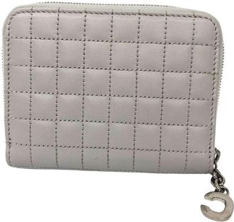 Celine Light Gray Leather Wallet (Bi-Fold) (Pre-Owned)