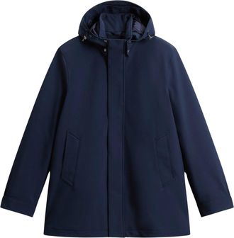 Woolrich Blue Soft-Shell Coat