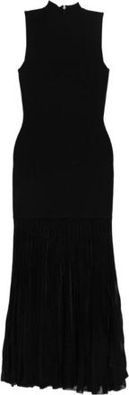 Michael Kors Stretch Knit Combination Maxi-jurk - Dames - Maxi kleedjes - Zwart - XS - Nylon - Kleedjes