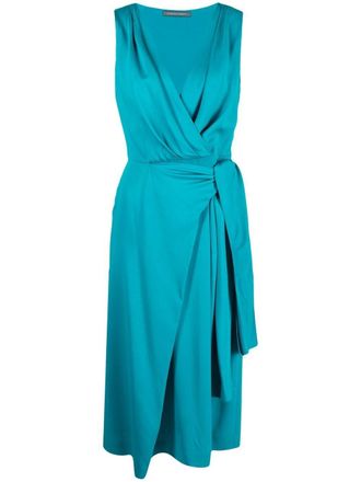Alberta Ferretti Midi-wikkeljurk - Blauw