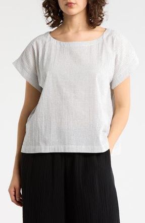 Eileen Fisher Ballet Neck Boxy Top in White at Nordstrom Rack, Size Xx-Small