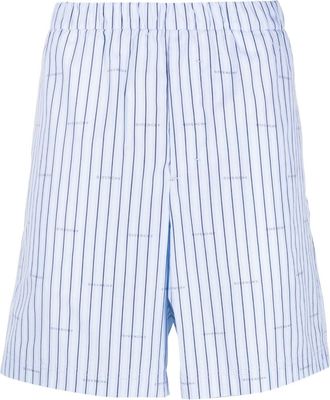 Givenchy logo-detail striped shorts - men - Cotton - 48 - Blue