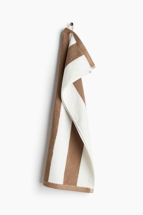 H&M Gestreiftes Handtuch - Beige