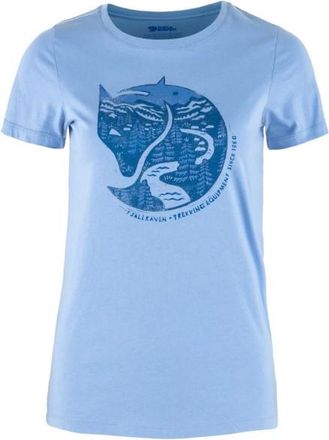 Fj&auml;llr&auml;ven Arctic Fox Print T-Shirt f&uuml;r Damen | blau