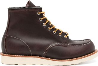 Red Wing Shoes Classic Moc leather ankle boots - men - Calf Leather/Calf Leather/Rubber - 11.5 - Brown