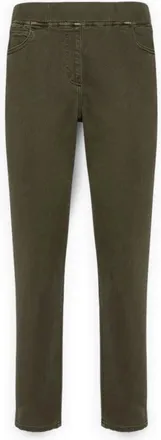 Elena Miro Jeans, Dames, Groen, 6Xl, Katoen, Slim-fit Katoenmix Keperbroek