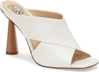 Vince Camuto Averessa Slide Sandal in Crisp White Leather at Nordstrom, Size 7