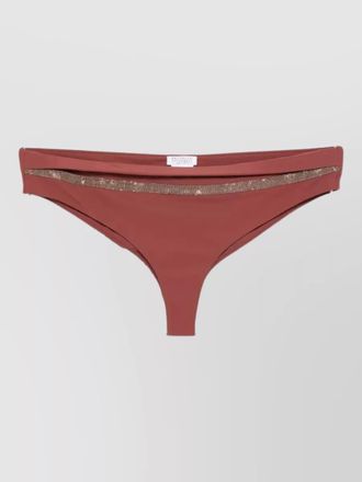 Brunello Cucinelli low rise swimsuit bottom metallic detail