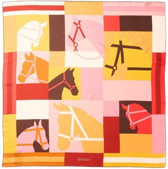Gucci Printed Silk Jacquard Carré