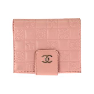 Chanel Pink Leather Wallet (Bi-Fold) (Pre-Owned)