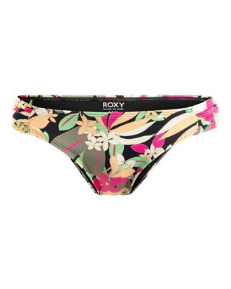 Roxy Bikini-Hose ROXY Printed Beach Classics, Damen, Gr. S, US-Gr&ouml;ssen, grau (anthrazit palm song s), 87% Nylon, 13% Elasthan, Badehosen Bikini-Hose