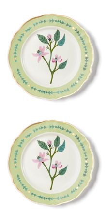BITOSSI HOME Set of 2 Pieces - Flat Plate Cm.26.5 Clematis