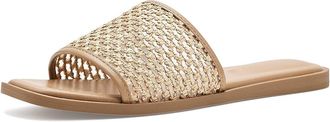 Journee Collection Prisilla Womens Sandals Cognac Open Raffia : 6.5 M, Synthetic