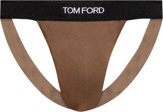 Tom Ford Jockstrap verfraaid met logo - Bruin