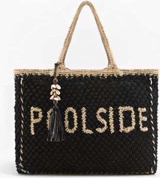 America & Beyond Womens Pool Tote Bag In Black