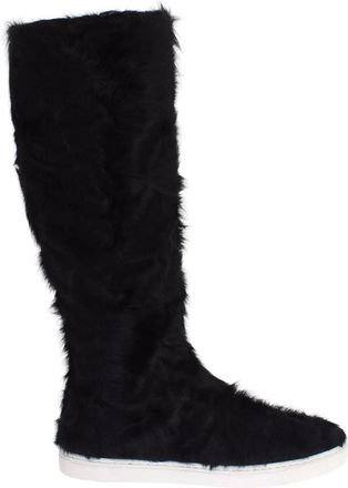 Dolce & Gabbana Fashion Flat Sneaker Boots - Dames - Winterlaarzen - Zwart - 36 EU - Leer - Schoenen
