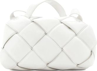 Bottega Veneta Top Handle Padded Maxi Intrecciato Leather shoulder bag - Wit