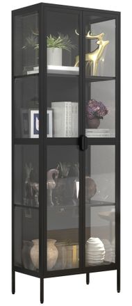 ebuy24 Ebuy24 - Vitrina De Vidrio Vcm De Pie Vitrina De Vidrio Con Vidrio De Seguridad Esg Dimensiones Aprox. Al. 180 X An. 60 X P. 35 Cm Soporte Vitrina Vid