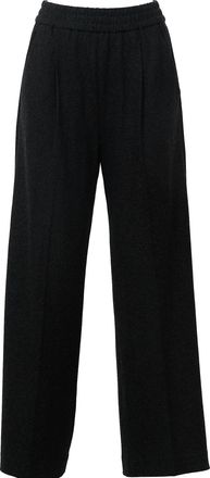 Circolo 1901 Wide Leg Wool Jersey Pleated Wide-Leg Pants
