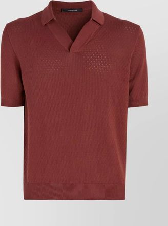 Tagliatore cotton polo shirt in stockinette stitch